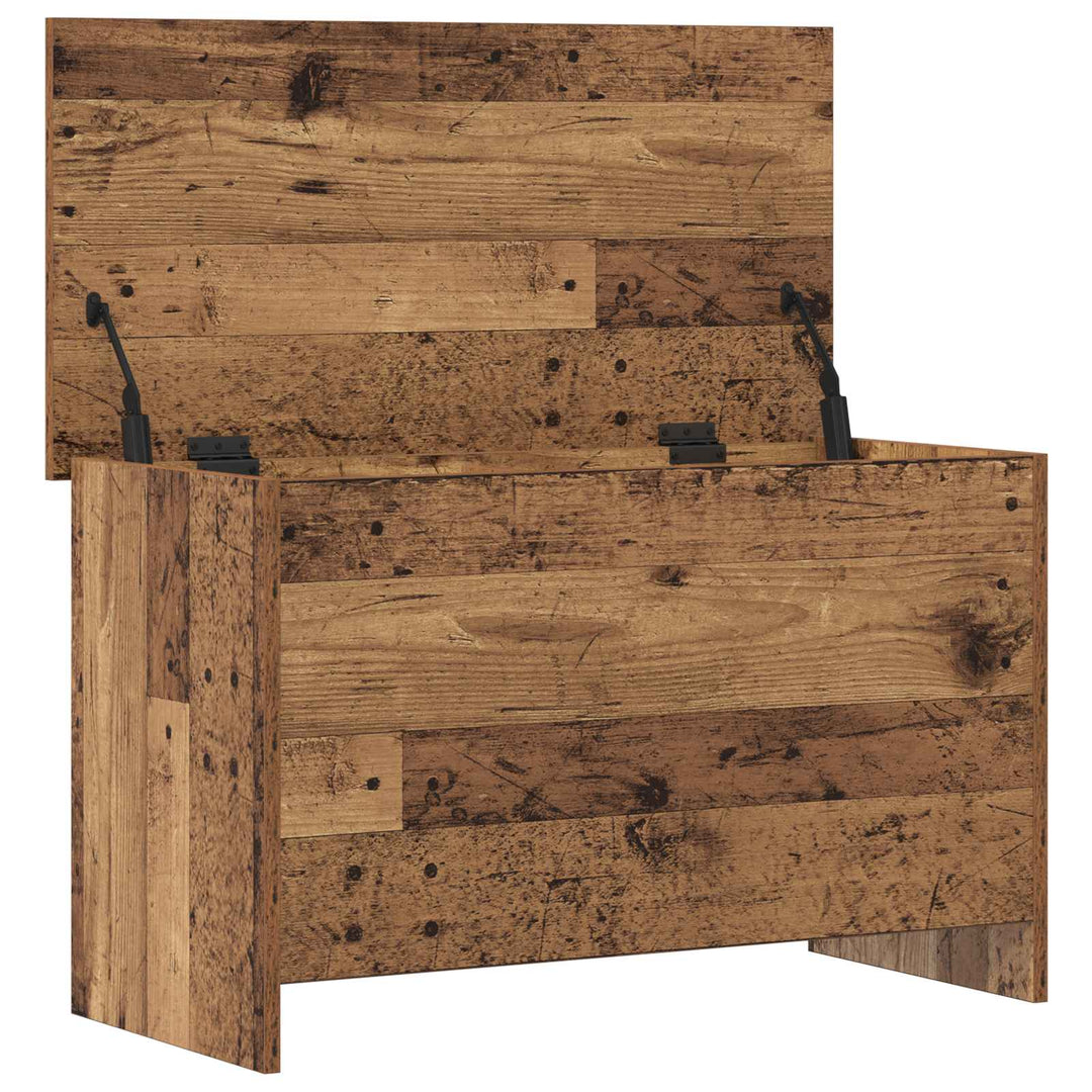 Opbevaringskiste Gammelt træ 80 x 40 x 50 cm Konstrueret træ