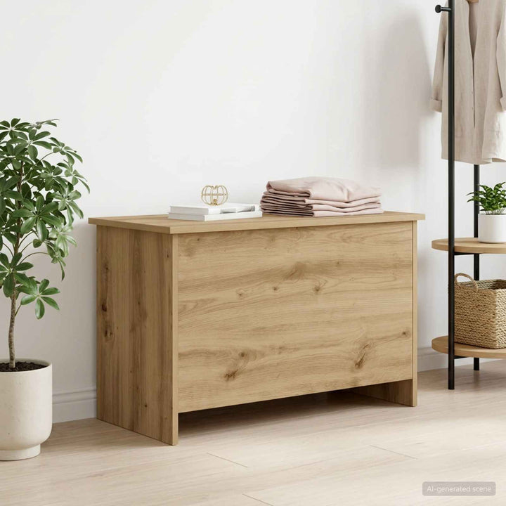 Opbevaringskiste Artisan-eg 80 x 40 x 50 cm Konstrueret træ