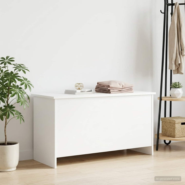 Opbevaringskiste Hvid 100 x 40 x 50 cm Konstrueret træ