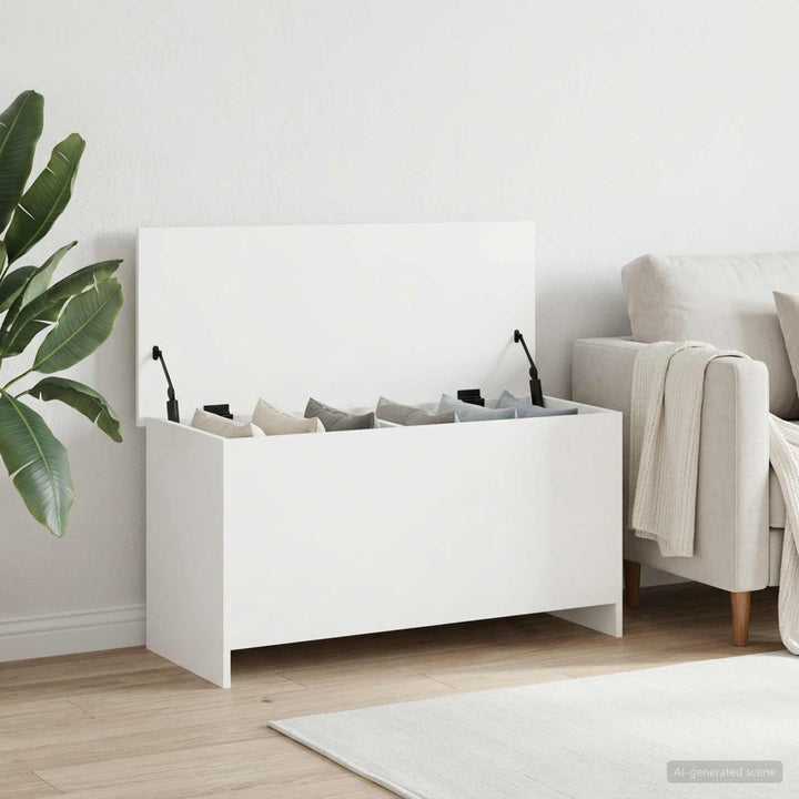 Opbevaringskiste Hvid 100 x 40 x 50 cm Konstrueret træ