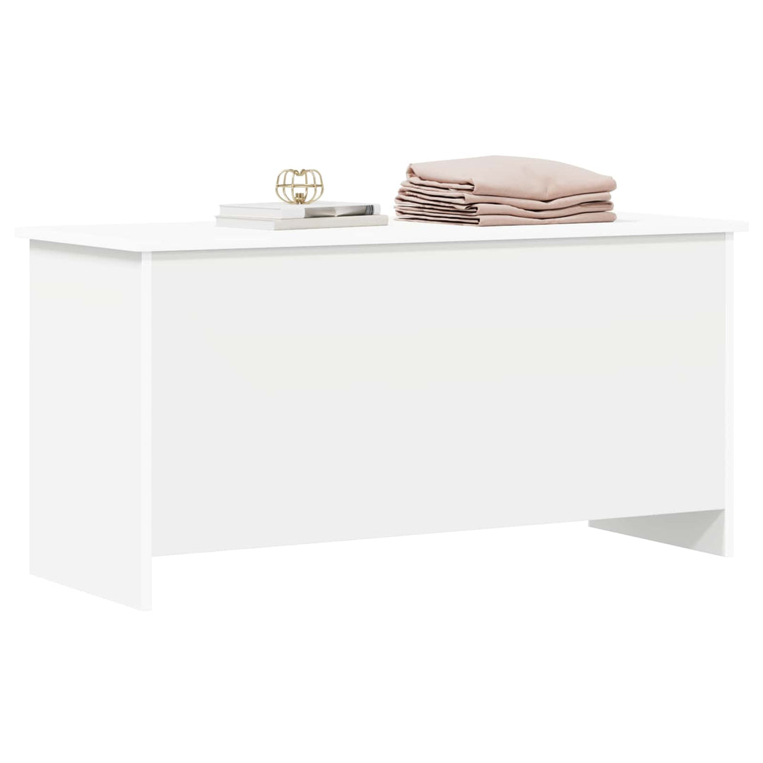 Opbevaringskiste Hvid 100 x 40 x 50 cm Konstrueret træ