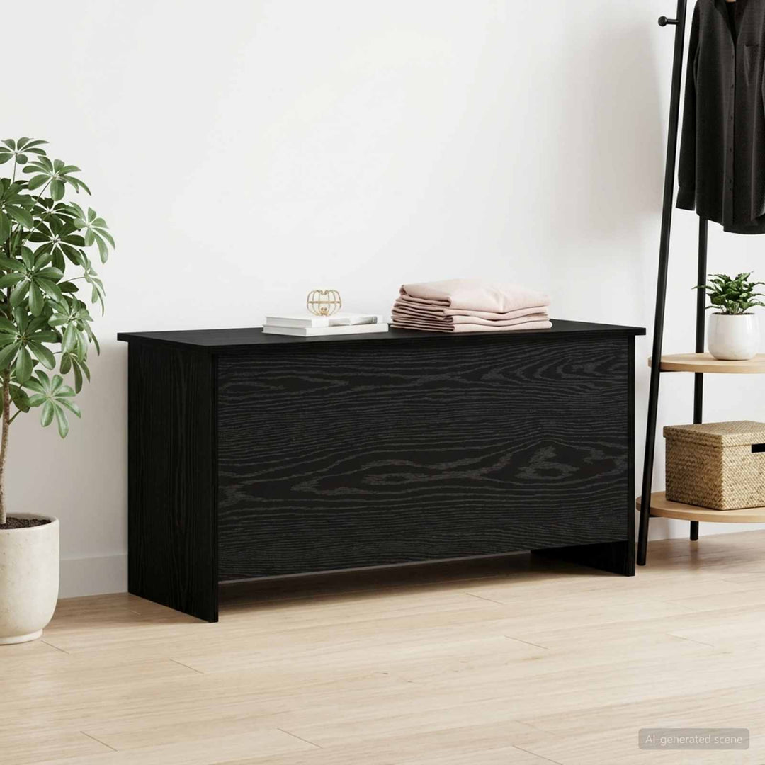 Opbevaringskiste Sort eg 100 x 40 x 50 cm Konstrueret træ