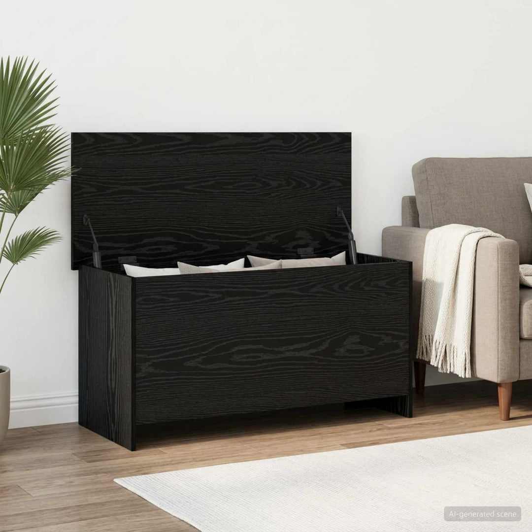 Opbevaringskiste Sort eg 100 x 40 x 50 cm Konstrueret træ