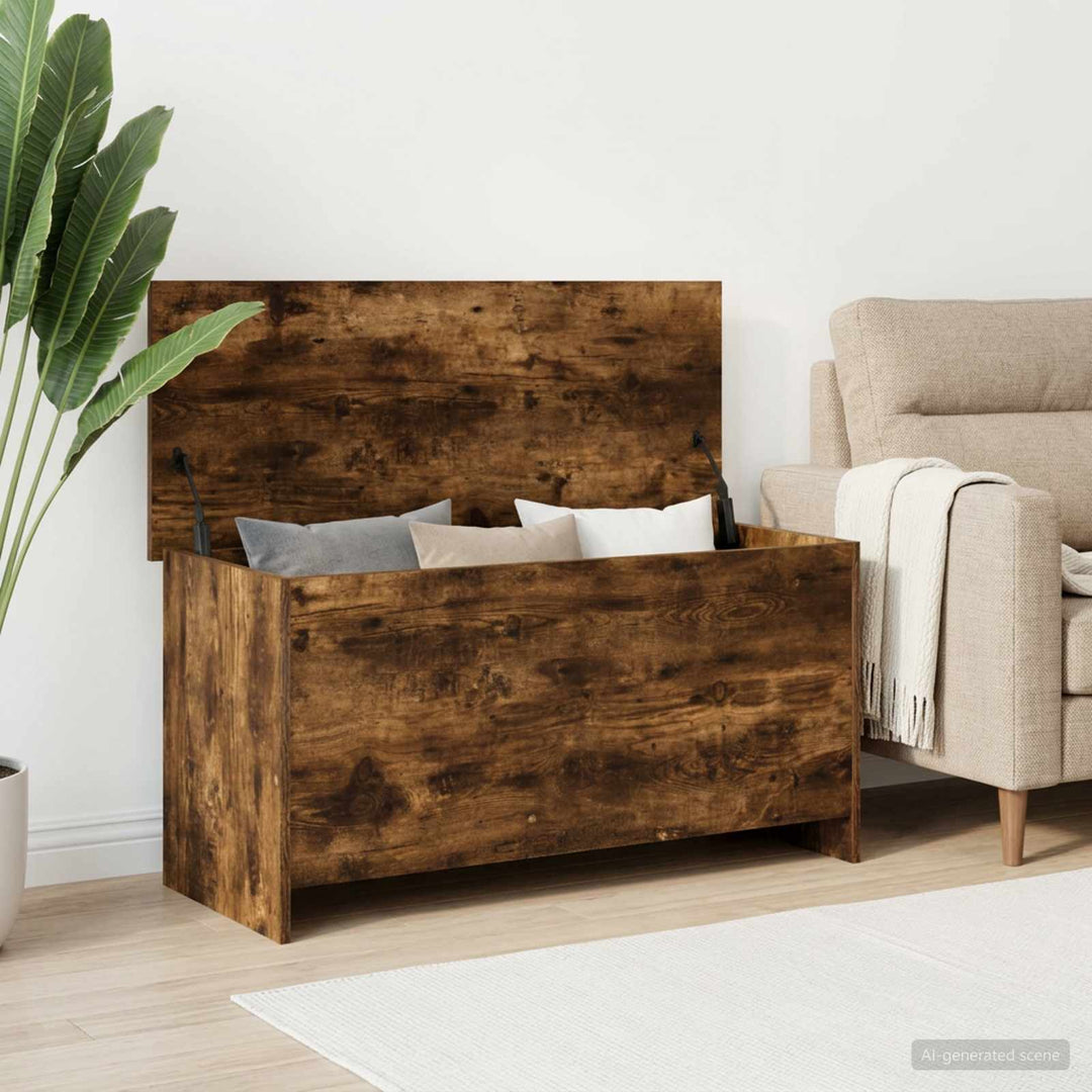 Opbevaringskiste Røget eg 100 x 40 x 50 cm Konstrueret træ