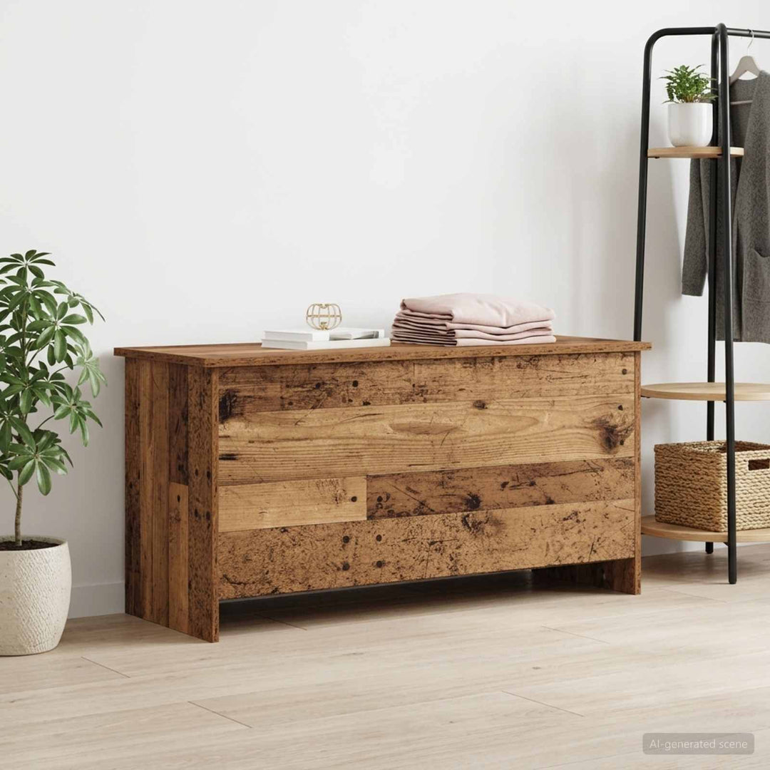 Opbevaringskiste Gammelt træ 100 x 40 x 50 cm Konstrueret træ