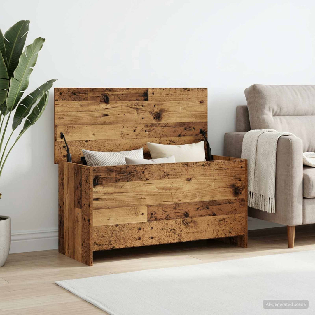 Opbevaringskiste Gammelt træ 100 x 40 x 50 cm Konstrueret træ