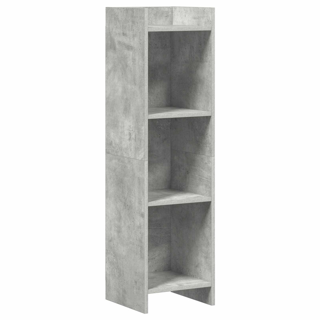 Bogreol Beton Grå 30 x 30 x 111 cm Konstrueret træ