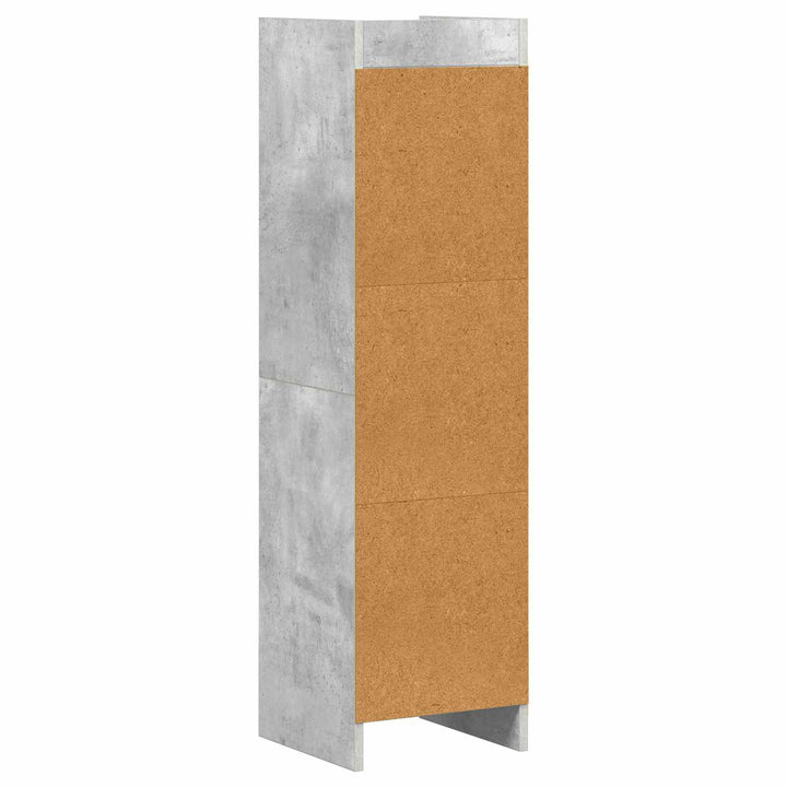 Bogreol Beton Grå 30 x 30 x 111 cm Konstrueret træ