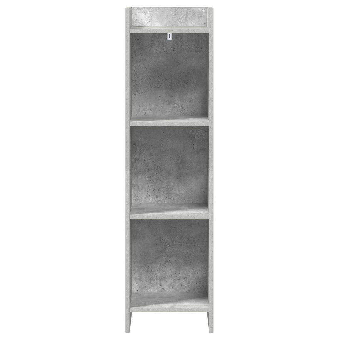 Bogreol Beton Grå 30 x 30 x 111 cm Konstrueret træ