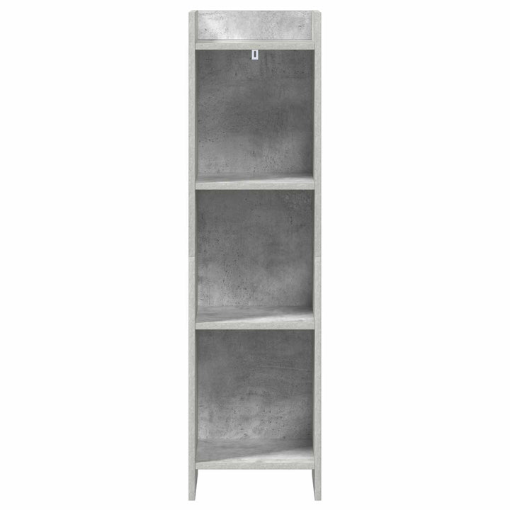 Bogreol Beton Grå 30 x 30 x 111 cm Konstrueret træ