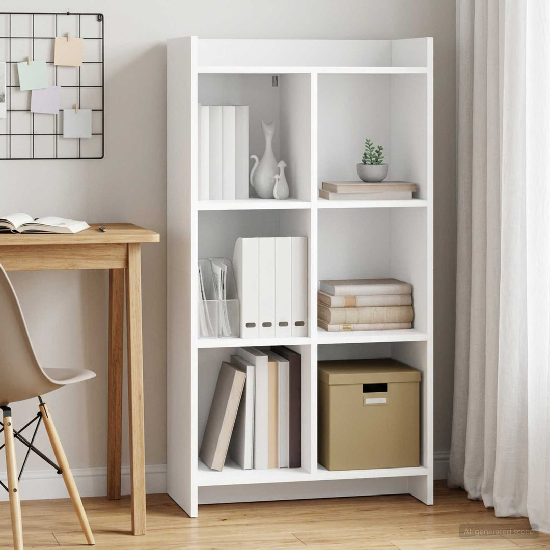 Bogreol Hvid 59 x 30 x 111 cm Konstrueret træ