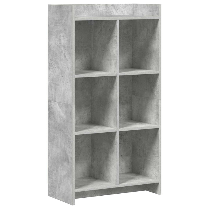 Bogreol Beton Grå 59 x 30 x 111 cm Konstrueret træ