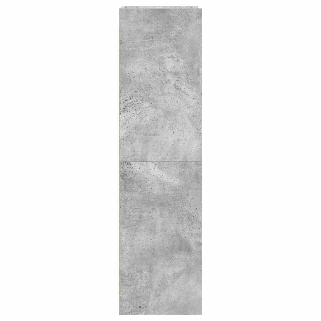 Bogreol Beton Grå 59 x 30 x 111 cm Konstrueret træ