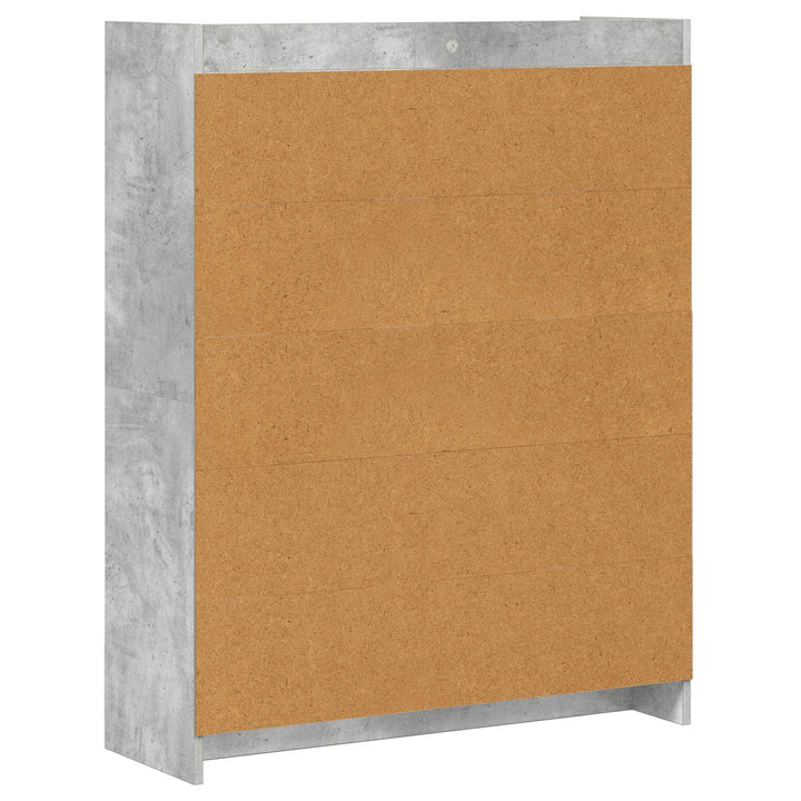 Bogreol Beton Grå 87,5 x 30 x 111 cm Konstrueret træ