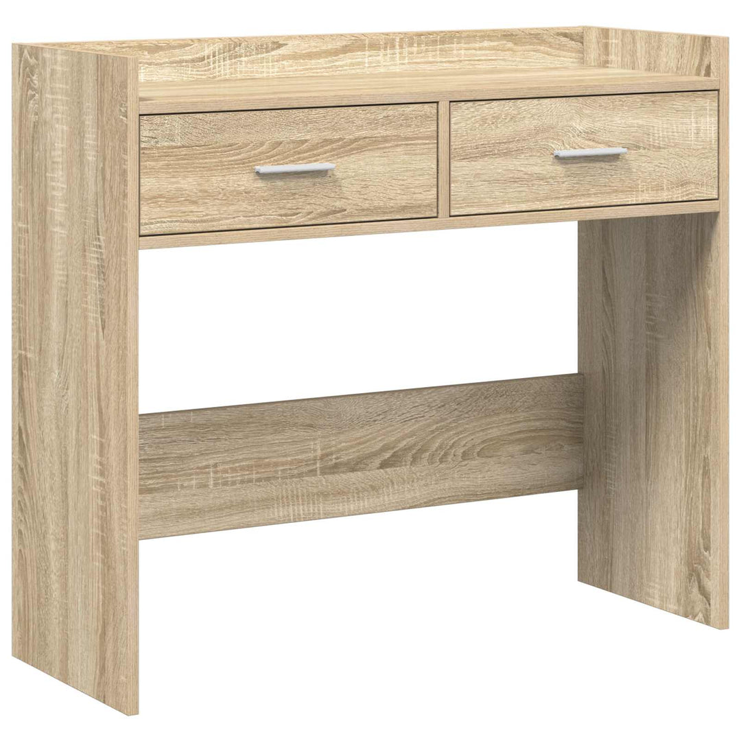 Konsolbord Sonoma-eg 90 x 35 x 80 cm Konstrueret træ