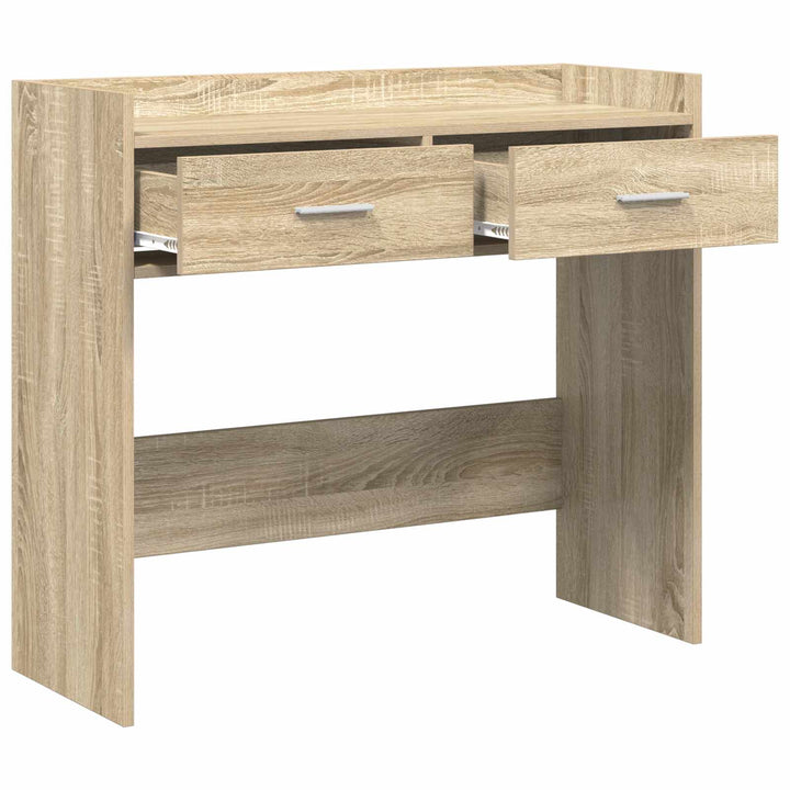 Konsolbord Sonoma-eg 90 x 35 x 80 cm Konstrueret træ
