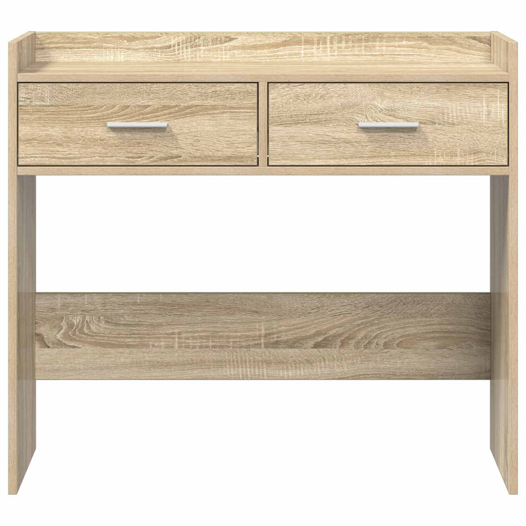 Konsolbord Sonoma-eg 90 x 35 x 80 cm Konstrueret træ