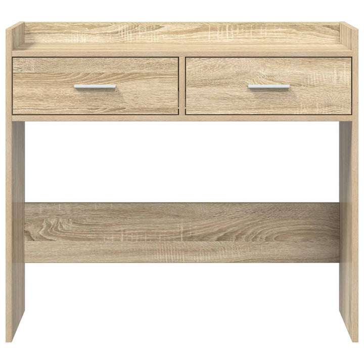 Konsolbord Sonoma-eg 90 x 35 x 80 cm Konstrueret træ