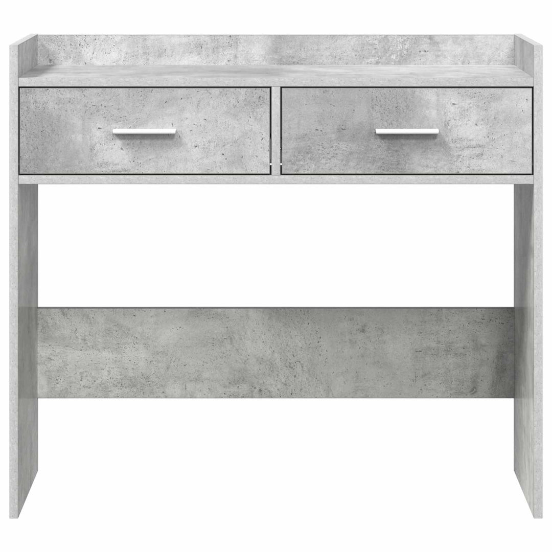 Konsolbord Betongrå 90 x 35 x 80 cm Konstrueret træ