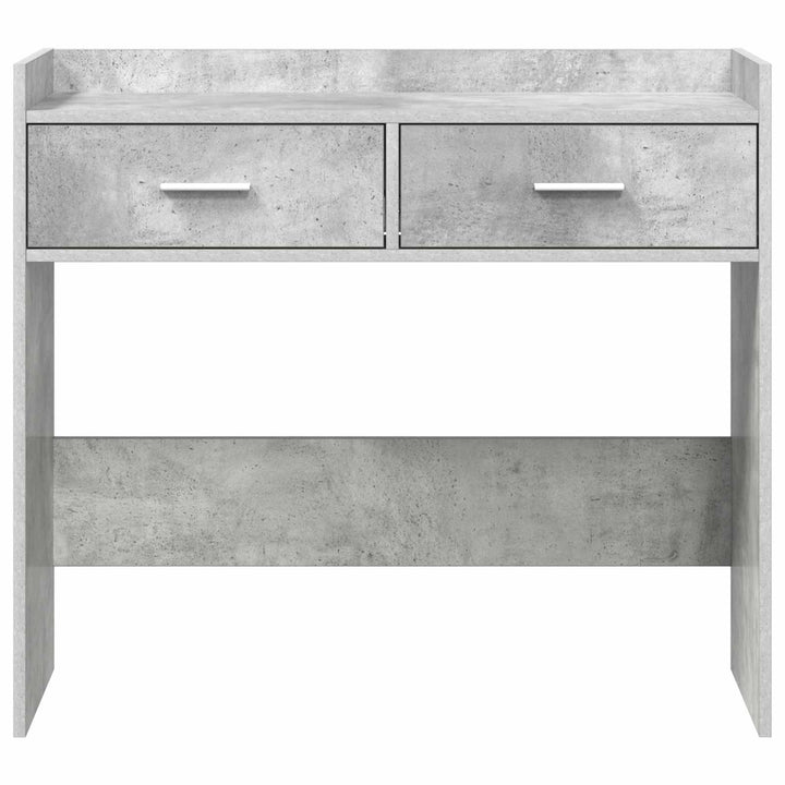 Konsolbord Betongrå 90 x 35 x 80 cm Konstrueret træ