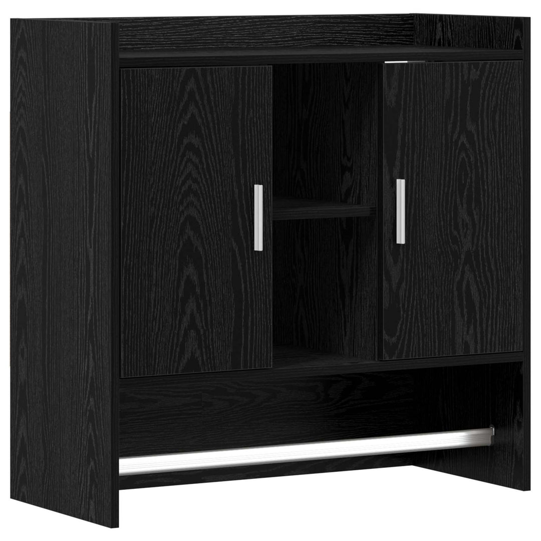 Væghylde Vægmonteret Sort eg 80 x 36 x 80 cm Konstrueret træ