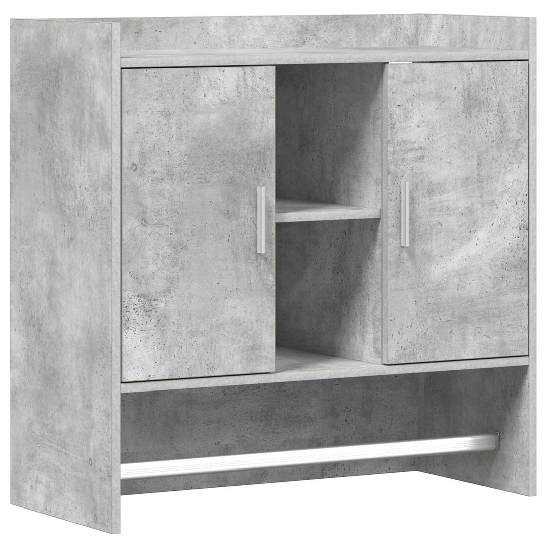 Væghylde Vægmonteret Betongrå 80 x 36 x 80 cm Konstrueret træ