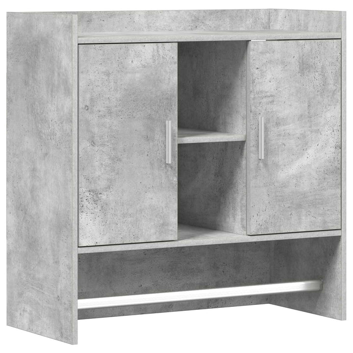 Væghylde Vægmonteret Betongrå 80 x 36 x 80 cm Konstrueret træ