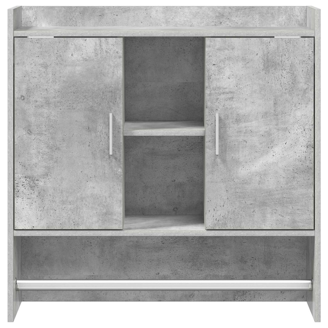 Væghylde Vægmonteret Betongrå 80 x 36 x 80 cm Konstrueret træ