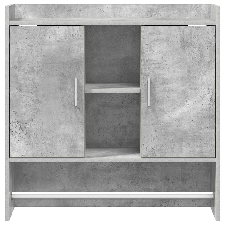 Væghylde Vægmonteret Betongrå 80 x 36 x 80 cm Konstrueret træ