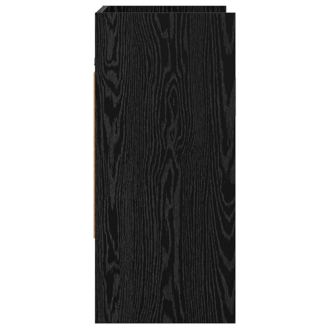 Væghylde Vægmonteret Sort eg 80 x 36 x 80 cm Konstrueret træ