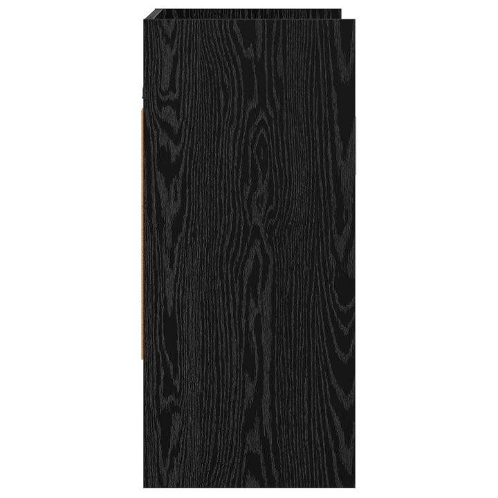 Væghylde Vægmonteret Sort eg 80 x 36 x 80 cm Konstrueret træ