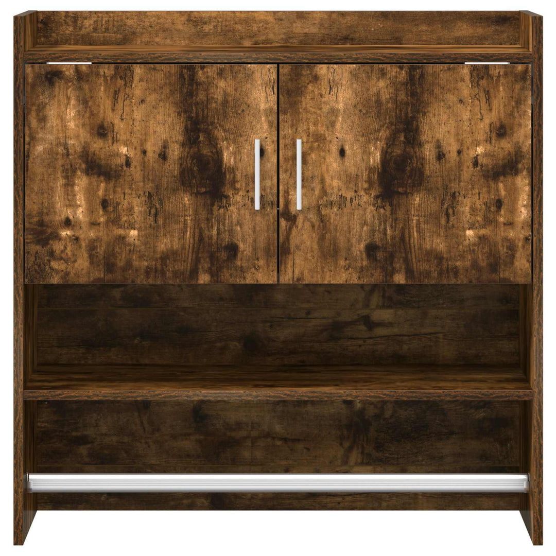 Væghylde Vægmonteret Røget eg 80 x 36 x 80 cm Konstrueret træ