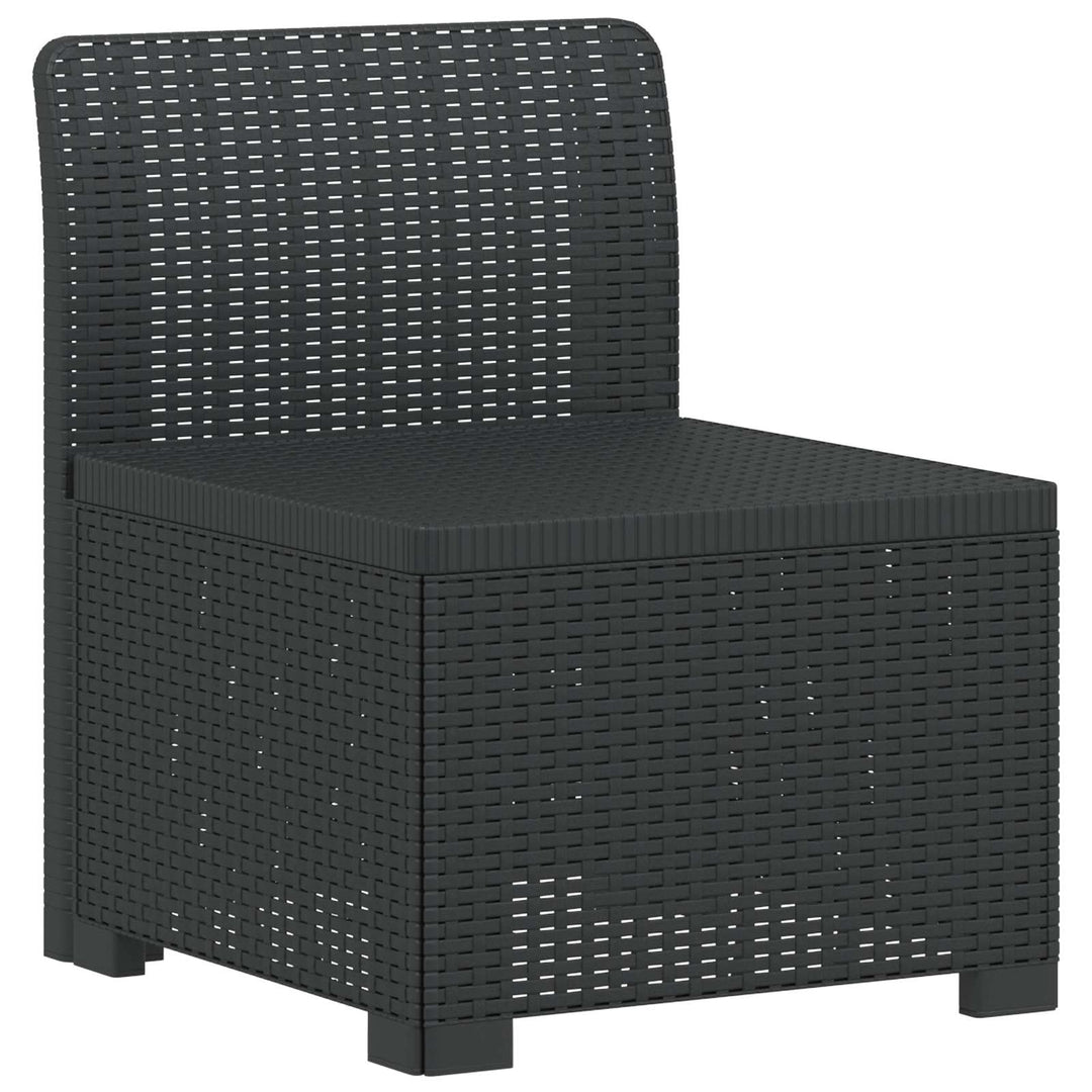 1-personers Havemøbelsofa Rattan Look PP Antracit