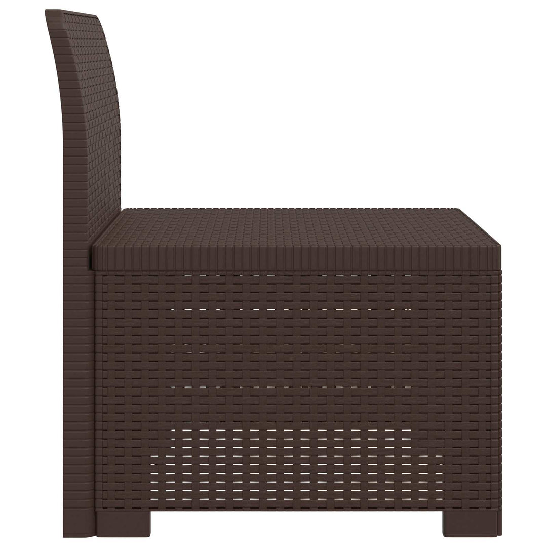 1-personers Havemøbelsofa Rattan Look PP Brun