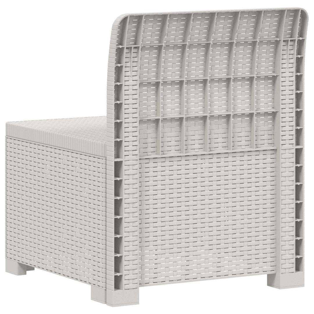 1-personers Havemøbelsofa Rattan Look PP Hvid