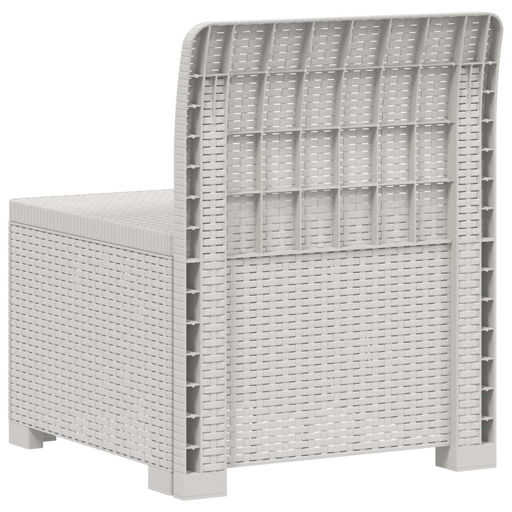 1-personers Havemøbelsofa Rattan Look PP Hvid