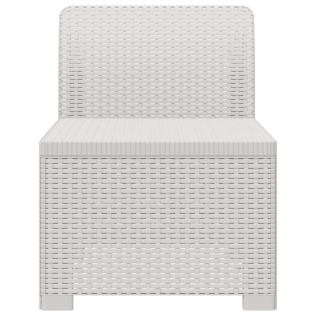 1-personers Havemøbelsofa Rattan Look PP Hvid