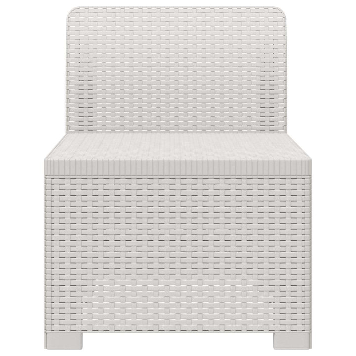 1-personers Havemøbelsofa Rattan Look PP Hvid