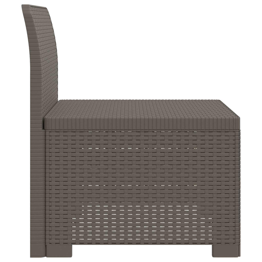 1-personers Havemøbelsofa Rattan Look PP Lysegrå