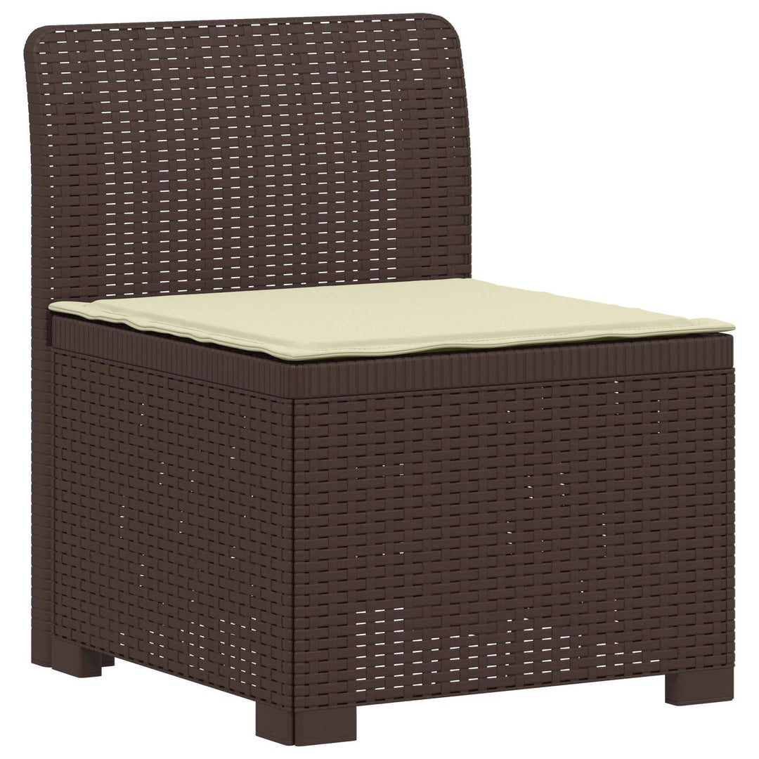 1-personers Havemøbelsofa med Pude Rattan Look PP Brun
