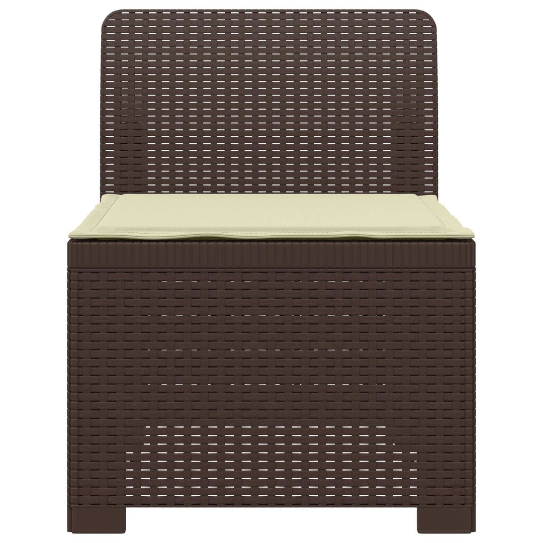 1-personers Havemøbelsofa med Pude Rattan Look PP Brun