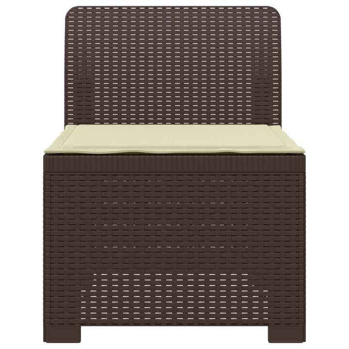 1-personers Havemøbelsofa med Pude Rattan Look PP Brun