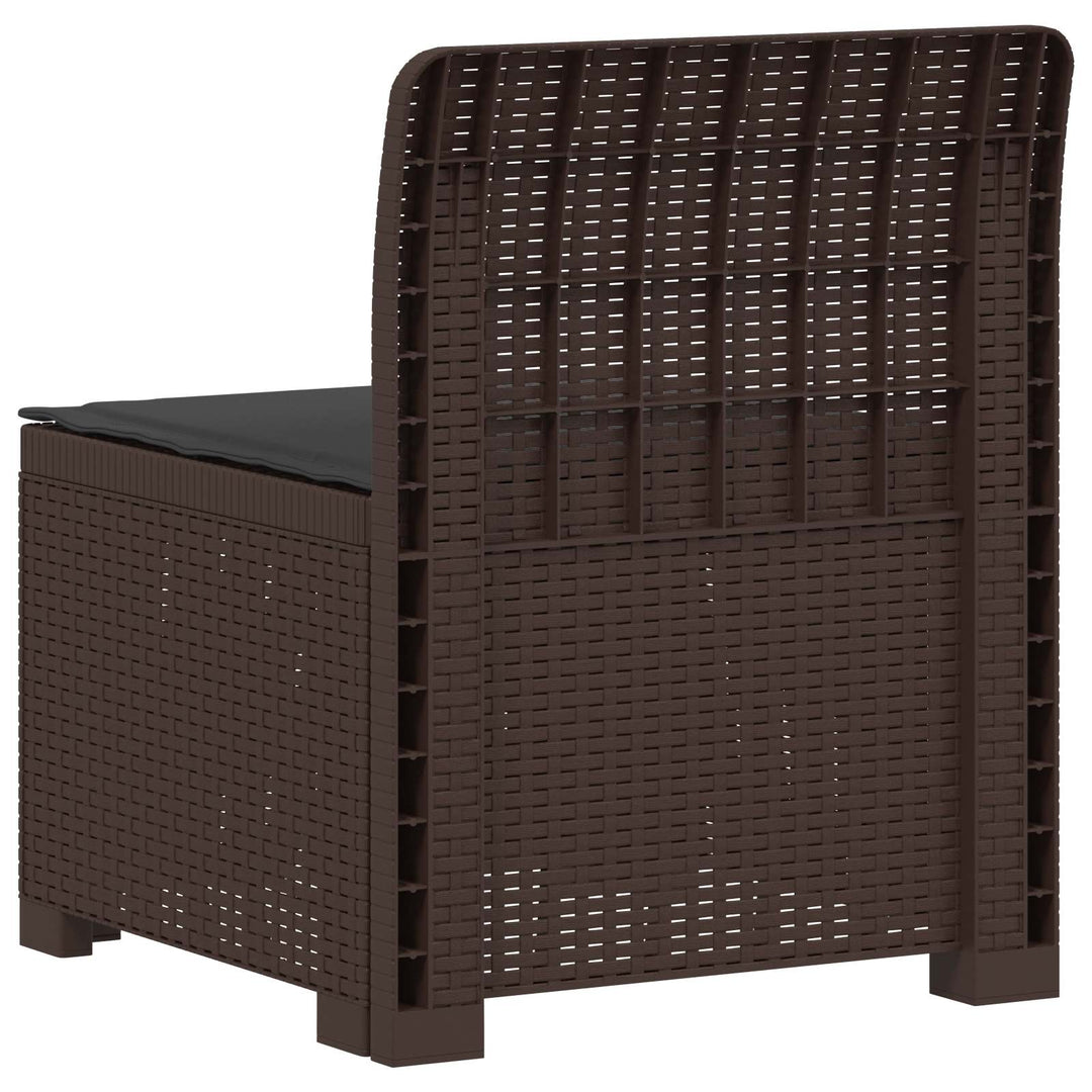 1-personers Havemøbelsofa med Pude Rattan Look PP Brun