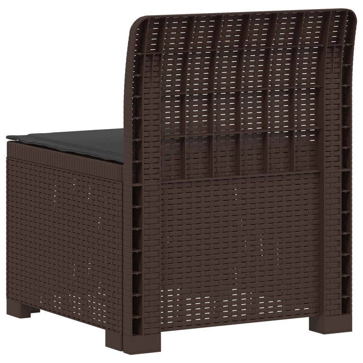 1-personers Havemøbelsofa med Pude Rattan Look PP Brun