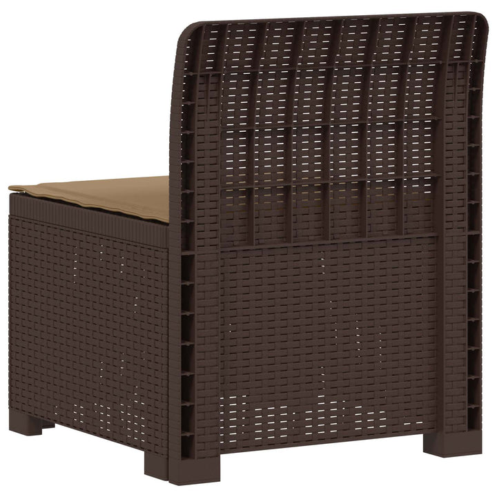 1-personers Havemøbelsofa med Pude Rattan Look PP Brun