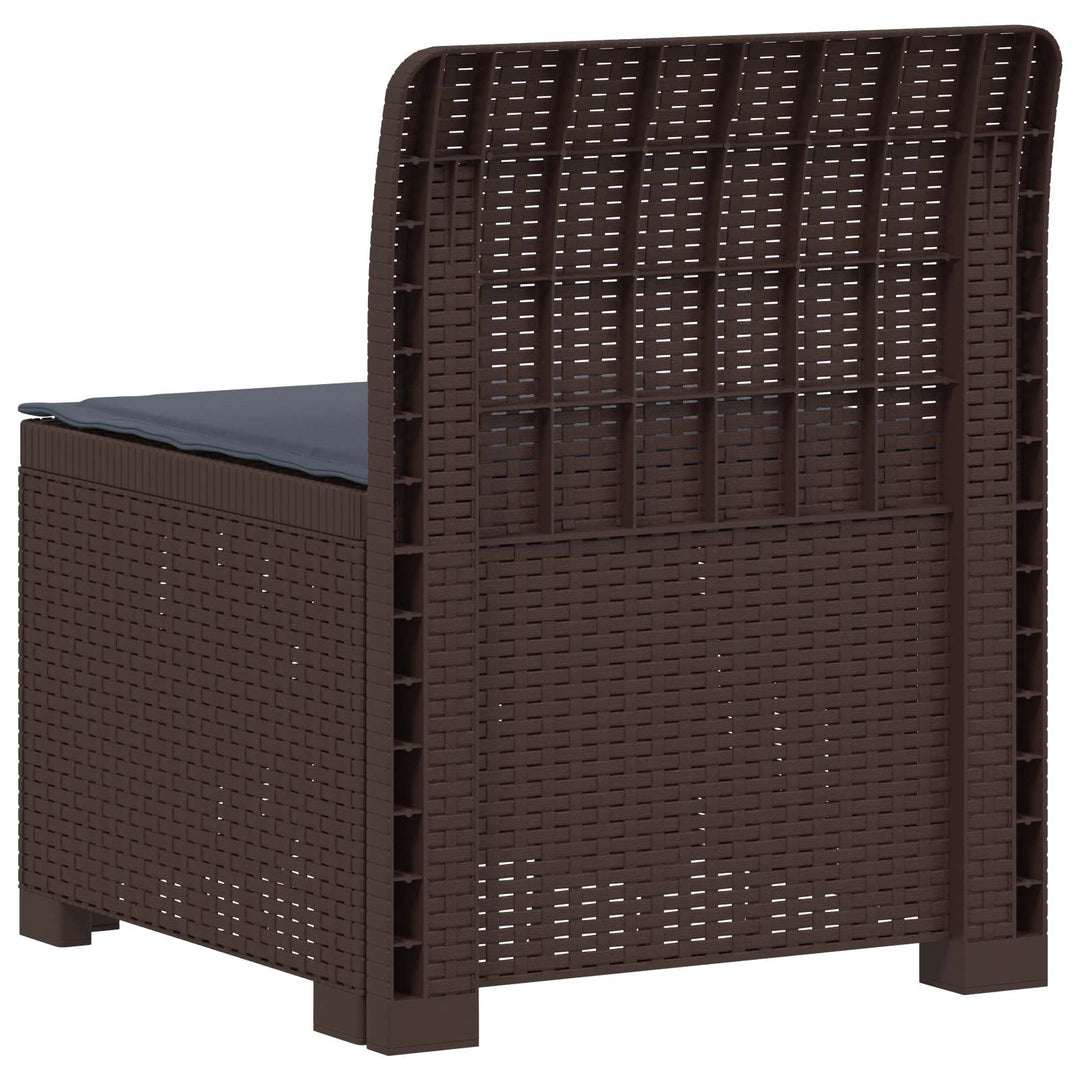 1-personers Havemøbelsofa med Pude Rattan Look PP Brun