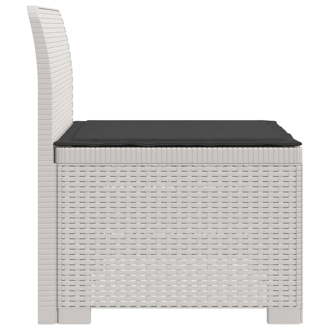 1-personers Havemøbelsofa med Pude Rattan Look PP Hvid