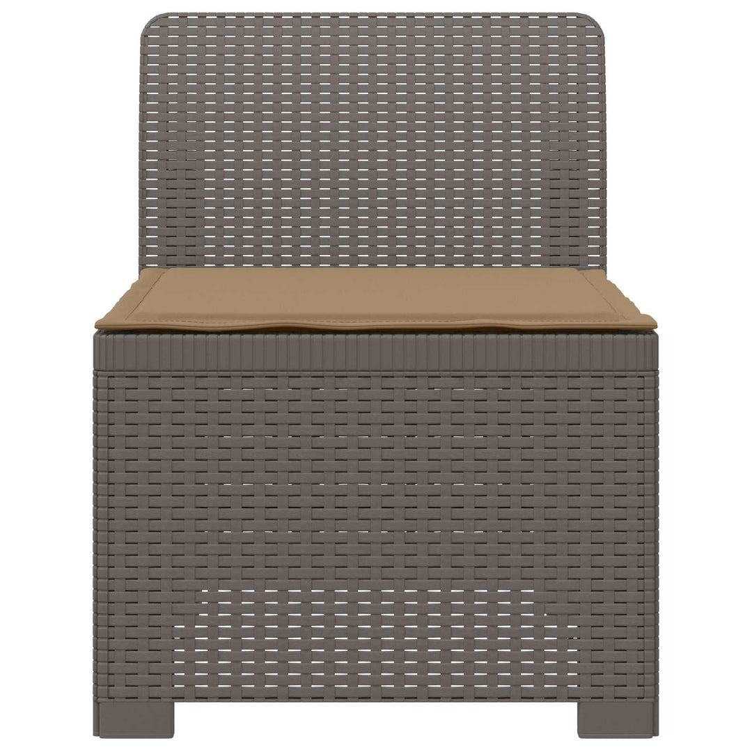 1-personers Havemøbelsofa med Pude Rattan Look PP Lysegrå