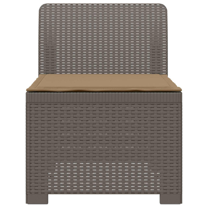 1-personers Havemøbelsofa med Pude Rattan Look PP Lysegrå