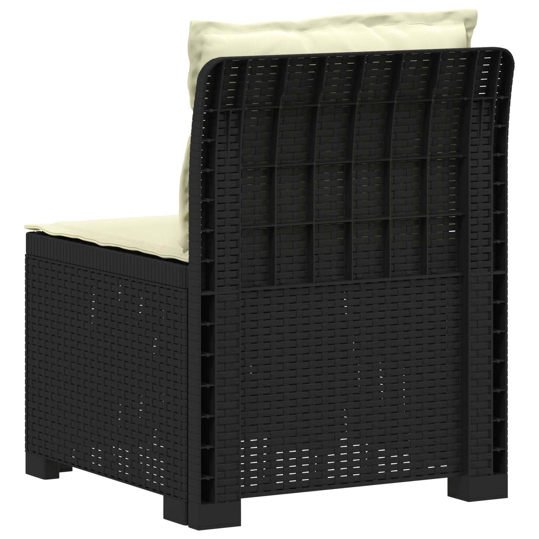 1-personers Havemøbelsofa med Pudefyld Rattan Look PP Antracit